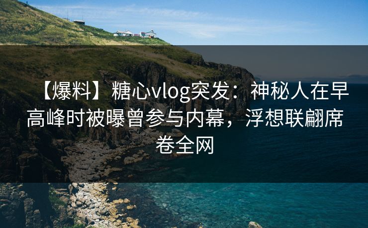 【爆料】糖心vlog突发：神秘人在早高峰时被曝曾参与内幕，浮想联翩席卷全网